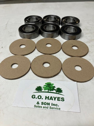 Grasshopper Mower Spindle Bearing & Fiber Washer SET G110082/G421200 (6 Each)