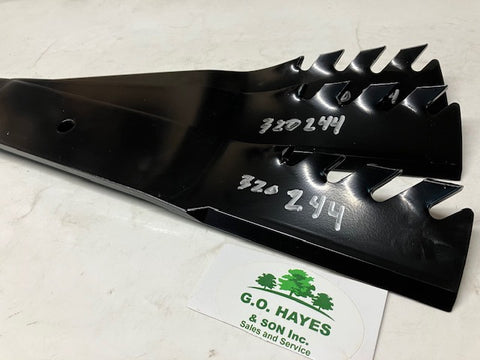 Toothed/Shredder GH Mower 21" Blades(3) (320244) MADE to OEM specs