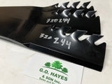 Toothed/Shredder GH Mower 21" Blades(3) (320244) MADE to OEM specs