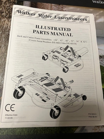 WALKER MOWER MANUAL for DECKS #5000-8 36,42,48,52,54 &62