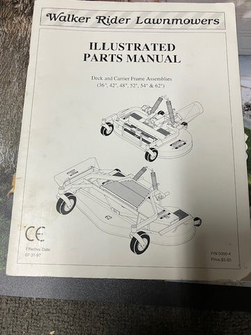 WALKER MOWER MANUAL for DECKS #5000-4