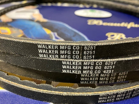 Walker Mower 6251  OEM Drive belts (4)