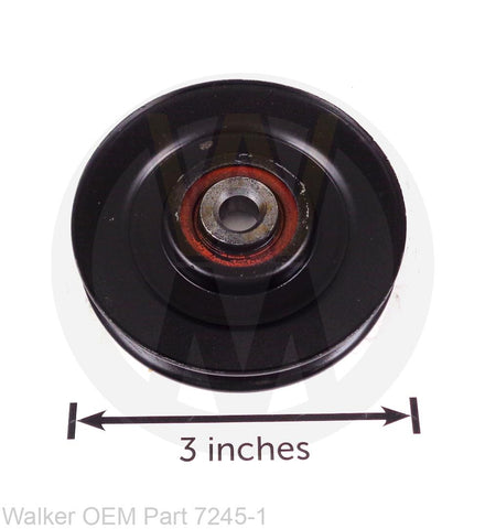 Walker mower 7245-1 idler pulley 3/8 groove.