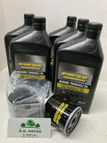 Walker Mower Hydraulic Transmission Filter oil KIT (2) Fits Most Scag Zero Turns & WalkerMowers + 5 QTS. OIL