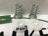 Walker Mower Seat Spring OEM 7223-4 (was 7223-1) & Plastic washer F227 SET (two (2)each)