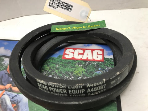 Scag Mower OEM Belt, Cutter Deck 48087 (MADE WITH KEVLAR)