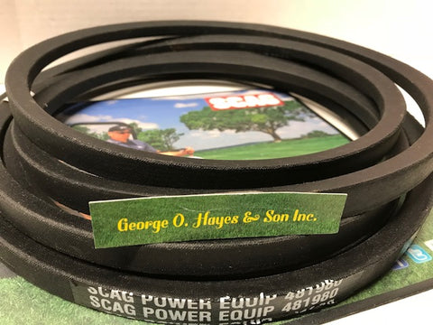 Scag Mower OEM Cutter Deck Belt #481980 (MADE WITH KEVLAR)