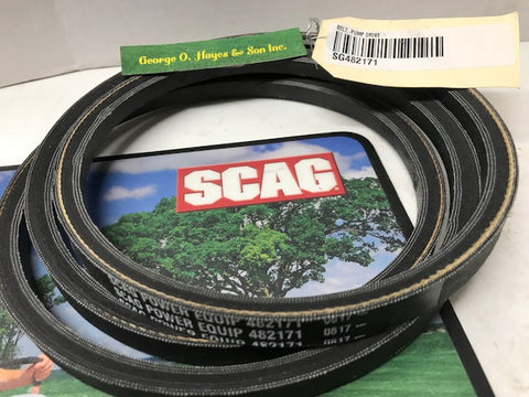 Scag Mower OEM Pump Drive Belt #482171 (MADE WITH KEVLAR)